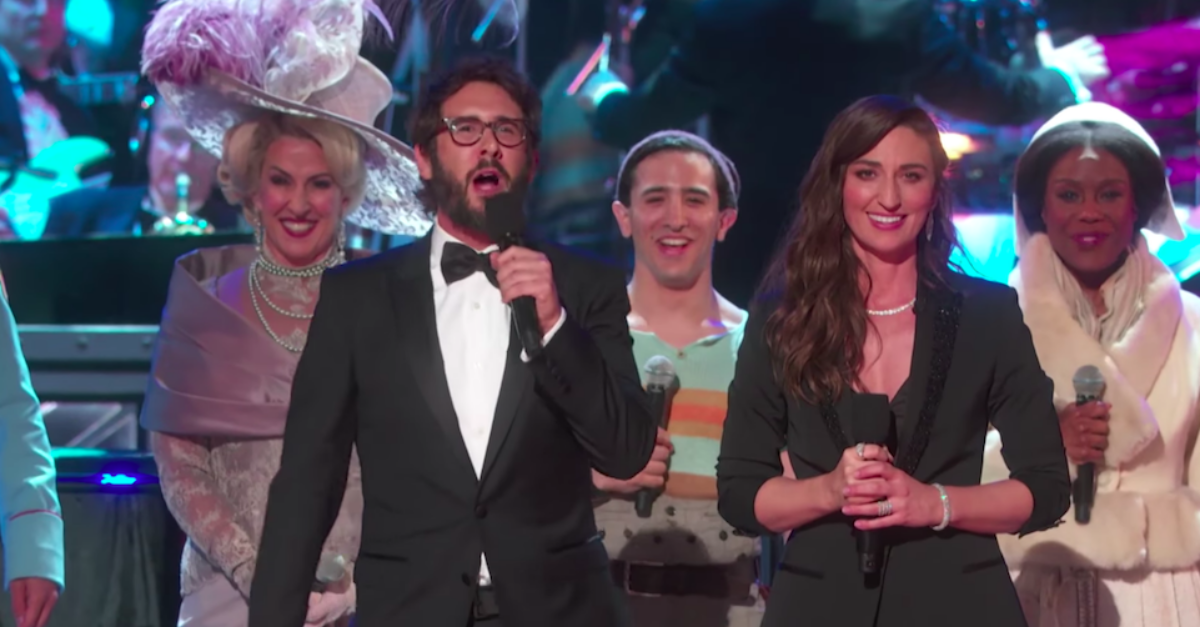 Watch 2018 Tony Awards CoHosts Josh Groban and Sara Bareilles Perform